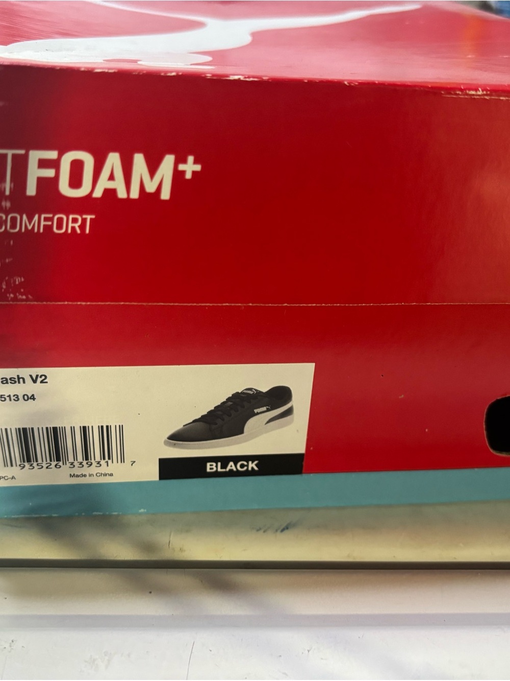 Puma Black Men's Sneakers with White Stripepuma size 8